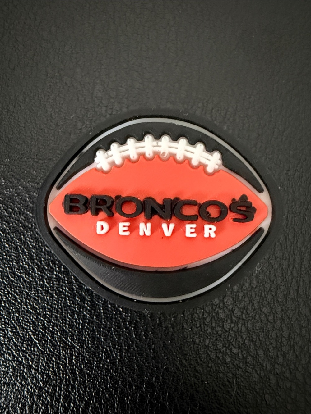 Broncos Denver Football croc charm - Red/Black